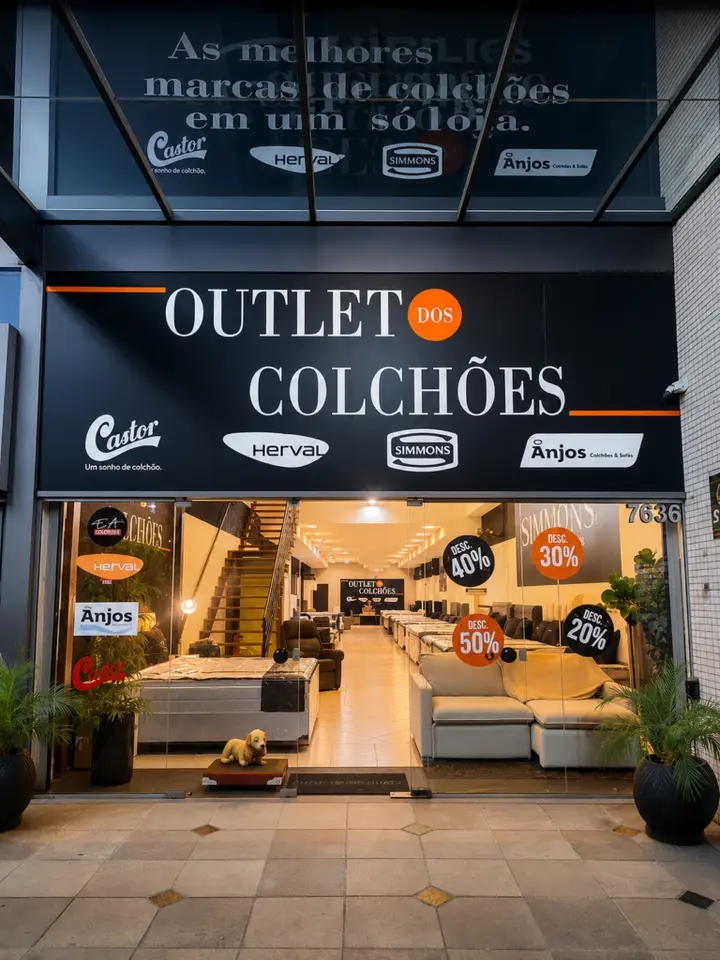 Loja Outlet dos Colchões na Avenida Ipiranga em Porto Alegre